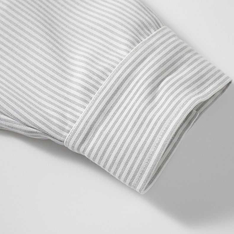 Windproof Gray Striped Shirt