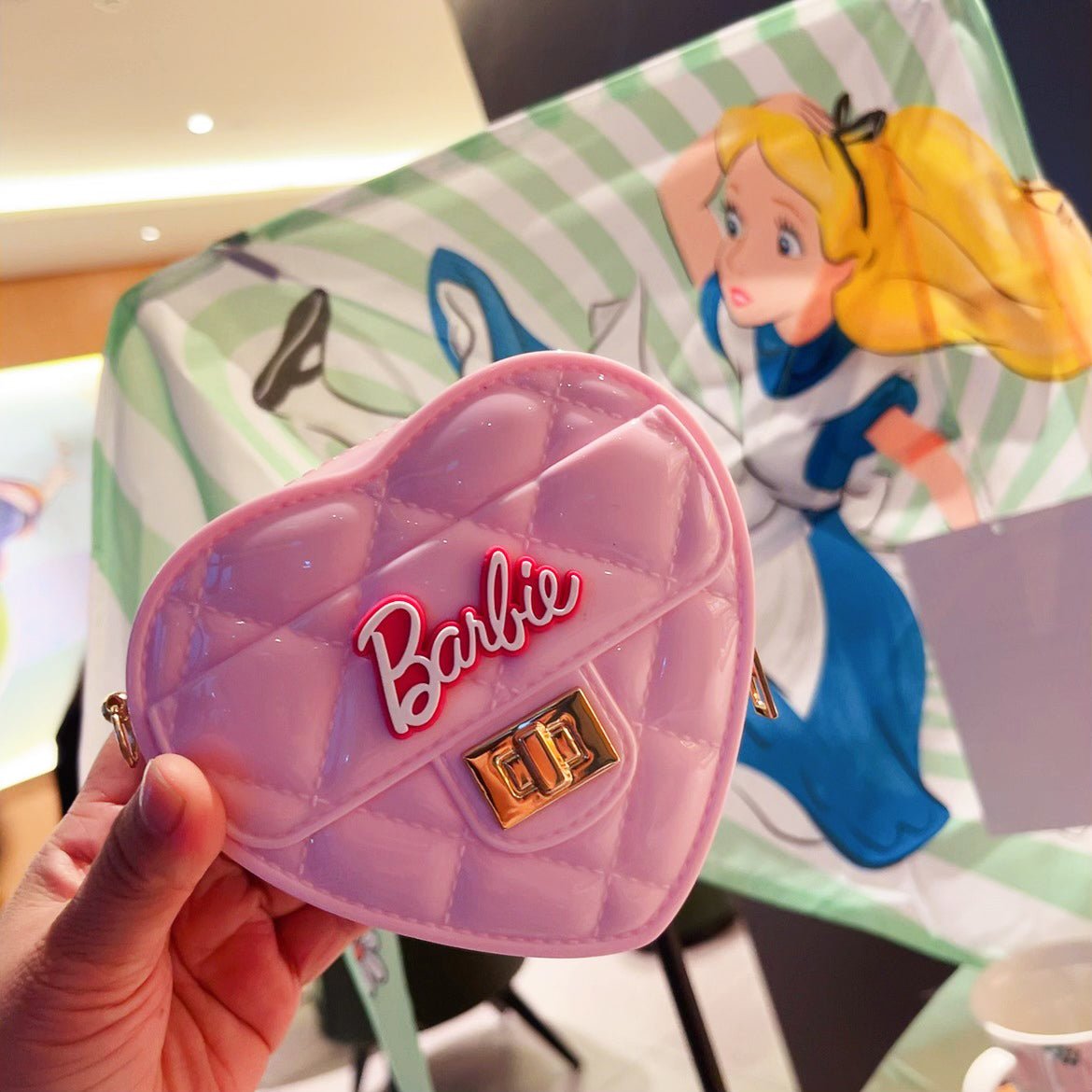 Luxury Crossbody Heart Mini Pink Bag