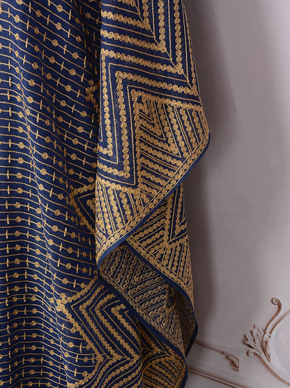 Embroidery Beaded Collar Flower Large Two-piece Jalabiya