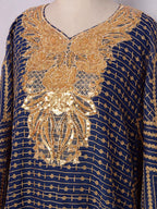 Embroidery Beaded Collar Flower Large Two-piece Jalabiya