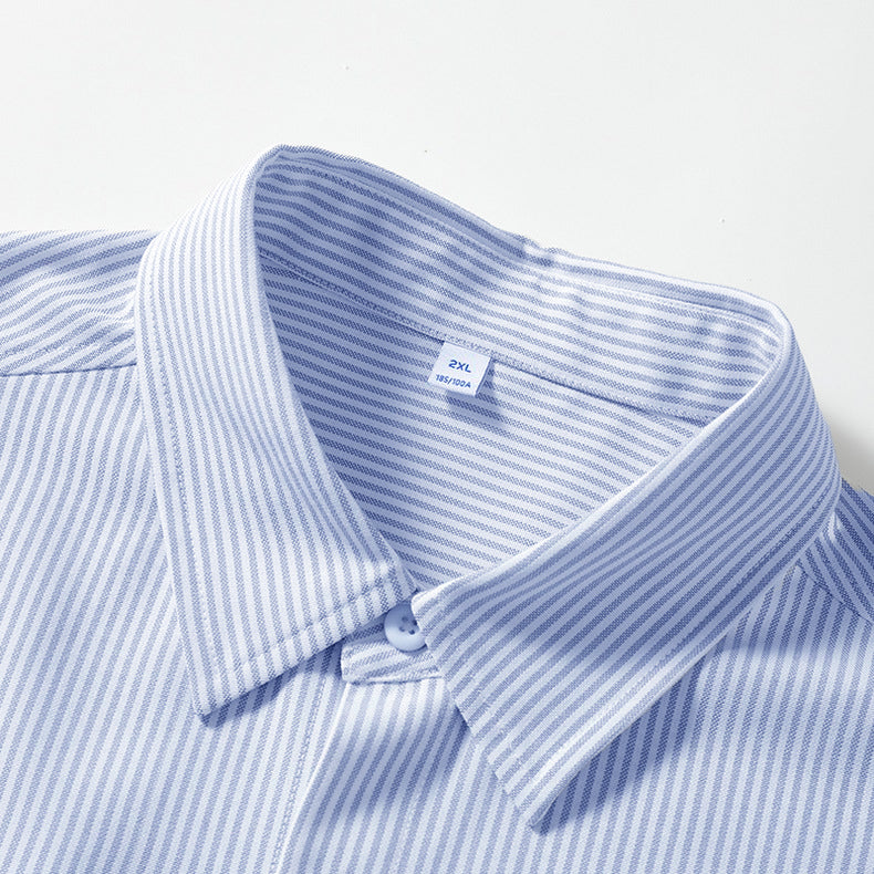 Windproof Moonlight Blue Striped Shirt