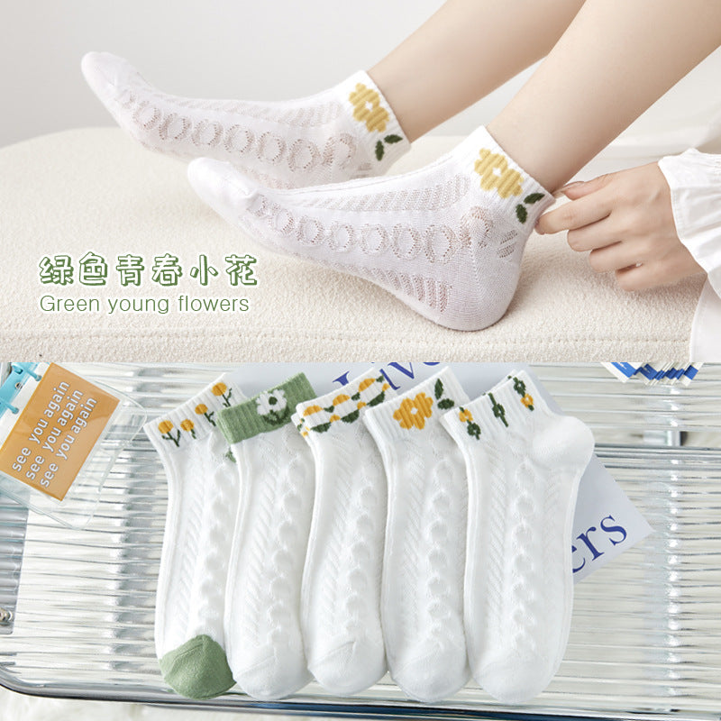 Breathable Mesh Boat Women Socks