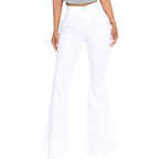 High-Waisted Slim Stretch White Denim