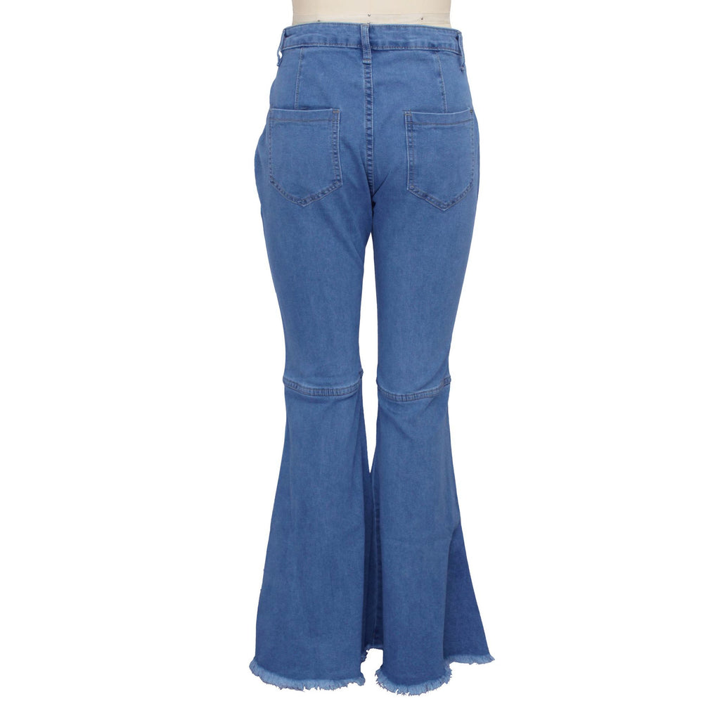 High-Waisted Slim Stretch Blue Denim