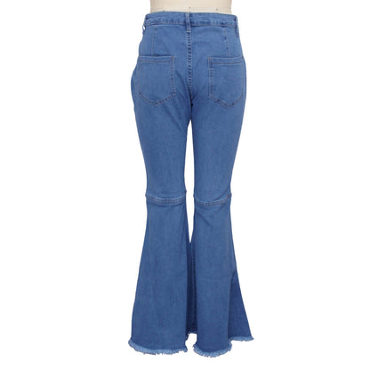 High-Waisted Slim Stretch Blue Denim