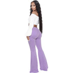 High-Waisted Slim Stretch Purple Denim