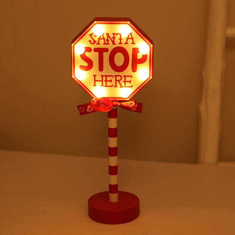 LED Wooden Street Sign Decorative Light