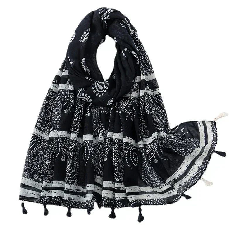 Vintage Soft Peach Multicolor Scarf