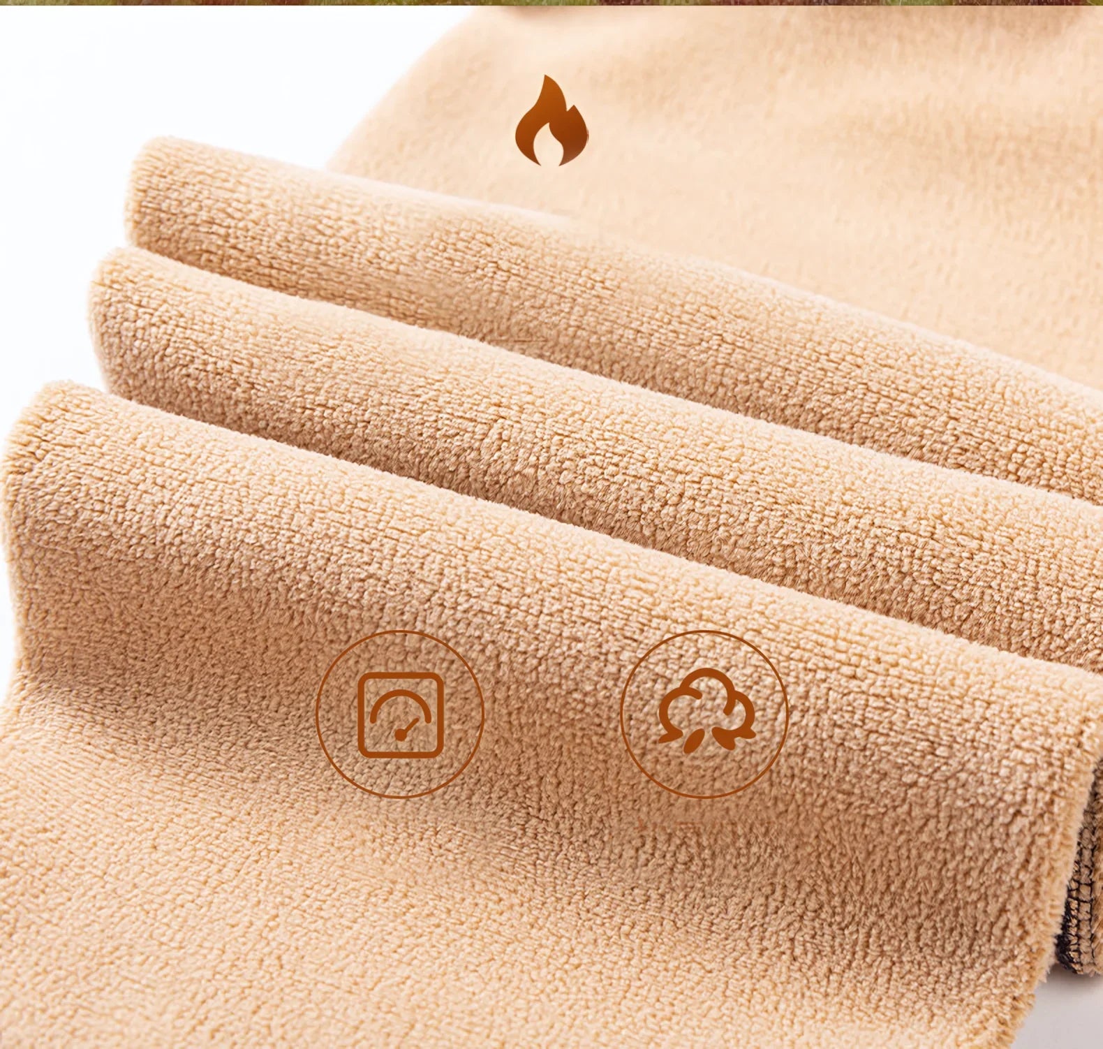 Extra Large Cashmere Velvet Warm High-Waisted Leggings