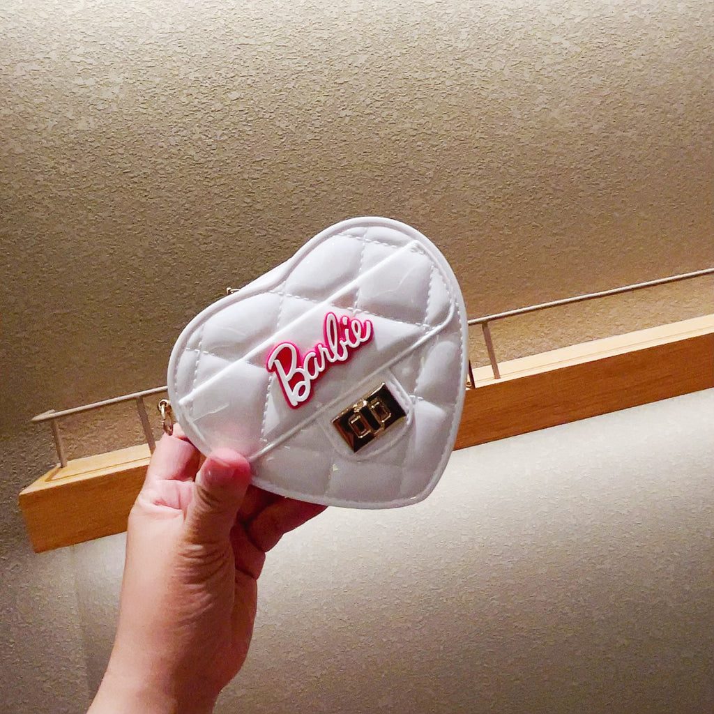 Luxury Crossbody Heart Mini White Bag