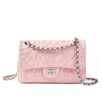 Genuine Leather Pink Crossbody Bag