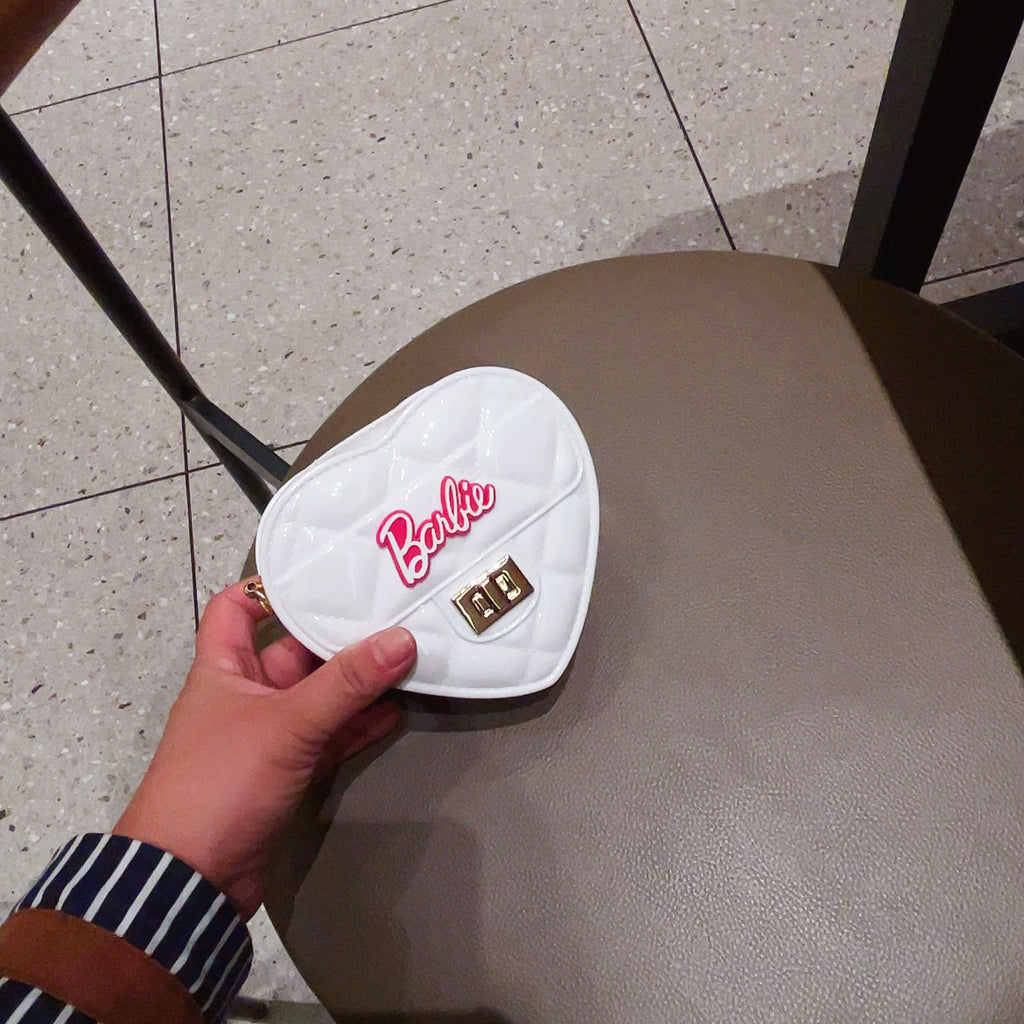 Luxury Crossbody Heart Mini White Bag