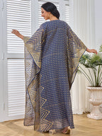 Embroidery Beaded Collar Flower Large Two-piece Jalabiya