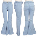 High-Waisted Slim Stretch Light Blue Denim