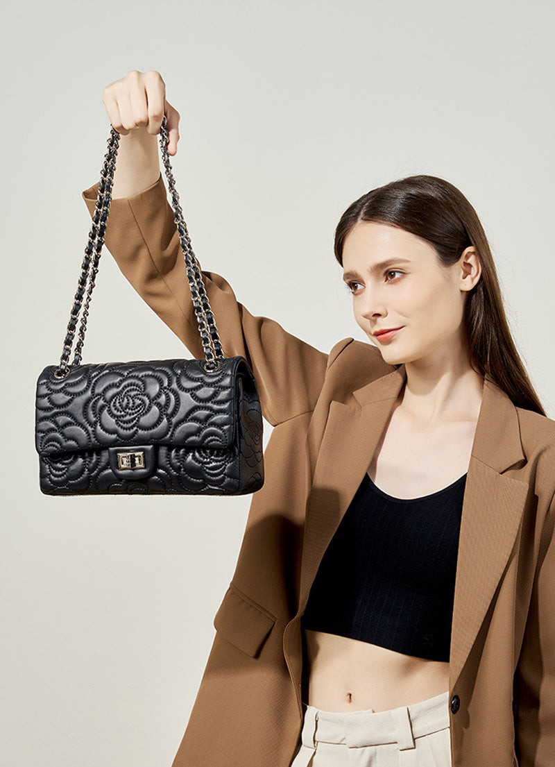 Genuine LeatherBlack Crossbody Bag