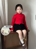 Bottoming Thik Fleece Lined Red Knitted Sweater