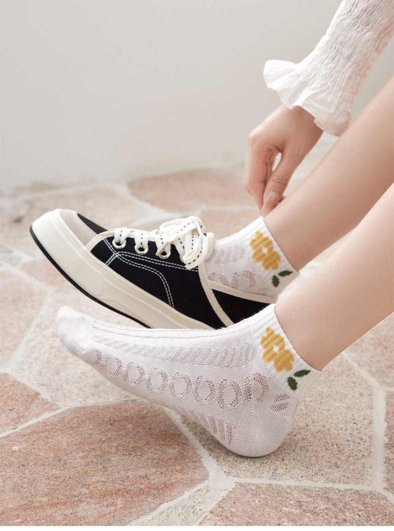 Breathable Mesh Boat Women Socks
