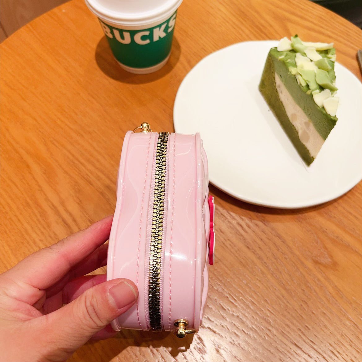 Luxury Crossbody Heart Mini Pink Bag