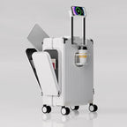 Three-Opening Multi-Functional Travel White Luggage