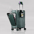 Three-Opening Multi-Functional Travel Green Luggage