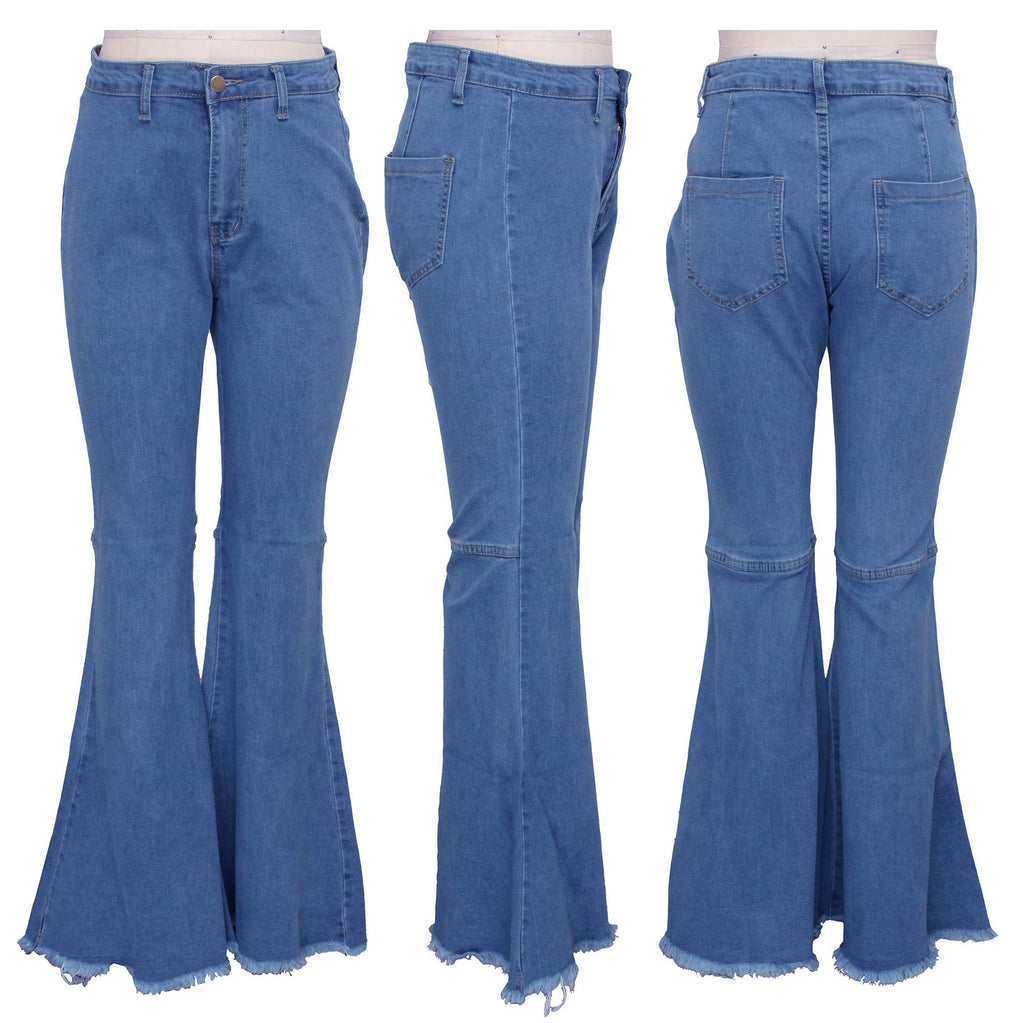High-Waisted Slim Stretch Blue Denim