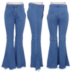 High-Waisted Slim Stretch Blue Denim
