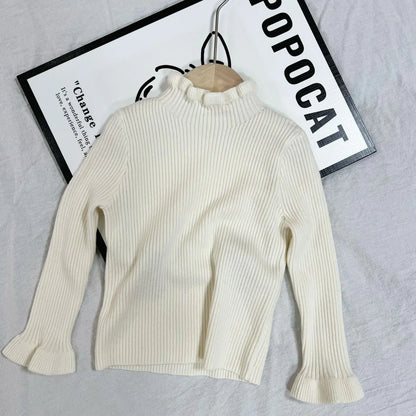 Bottoming Fleece Lined Knitted Apricot Sweater