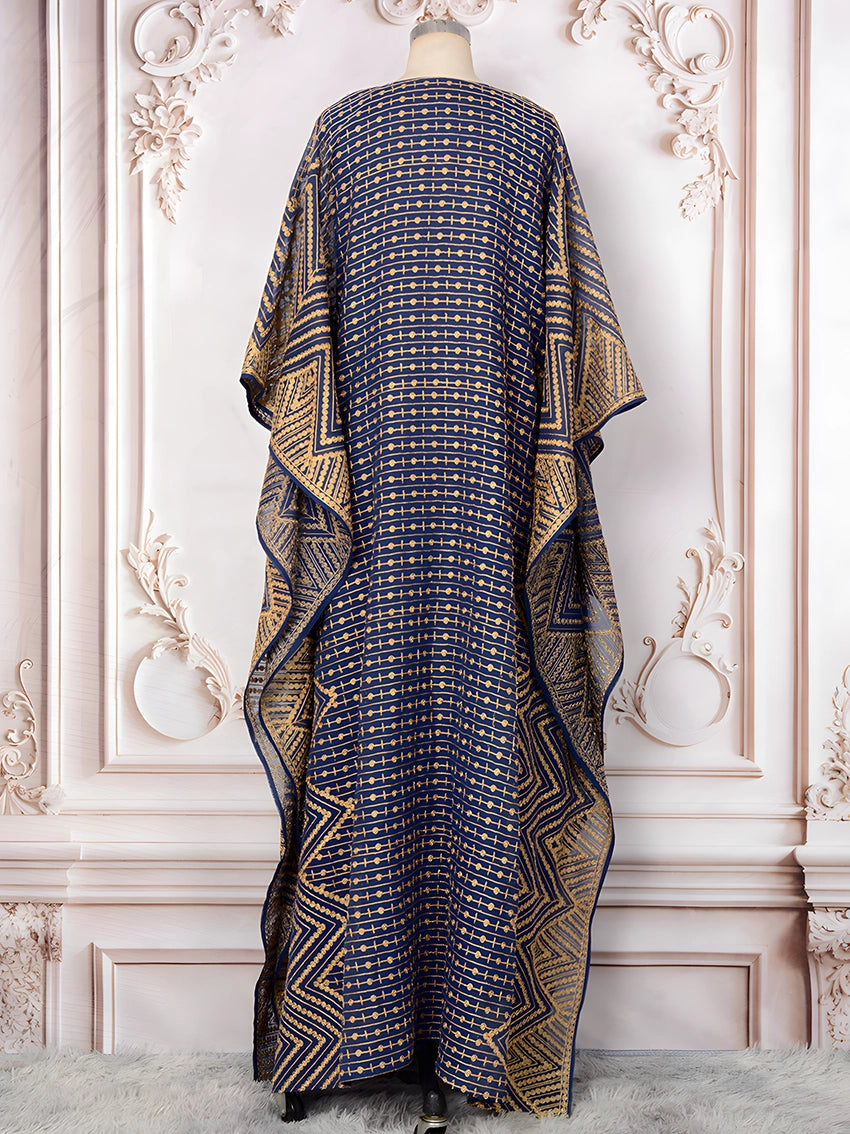 Embroidery Beaded Collar Flower Large Two-piece Jalabiya