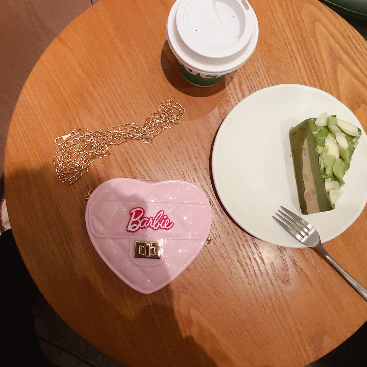 Luxury Crossbody Heart Mini Pink Bag