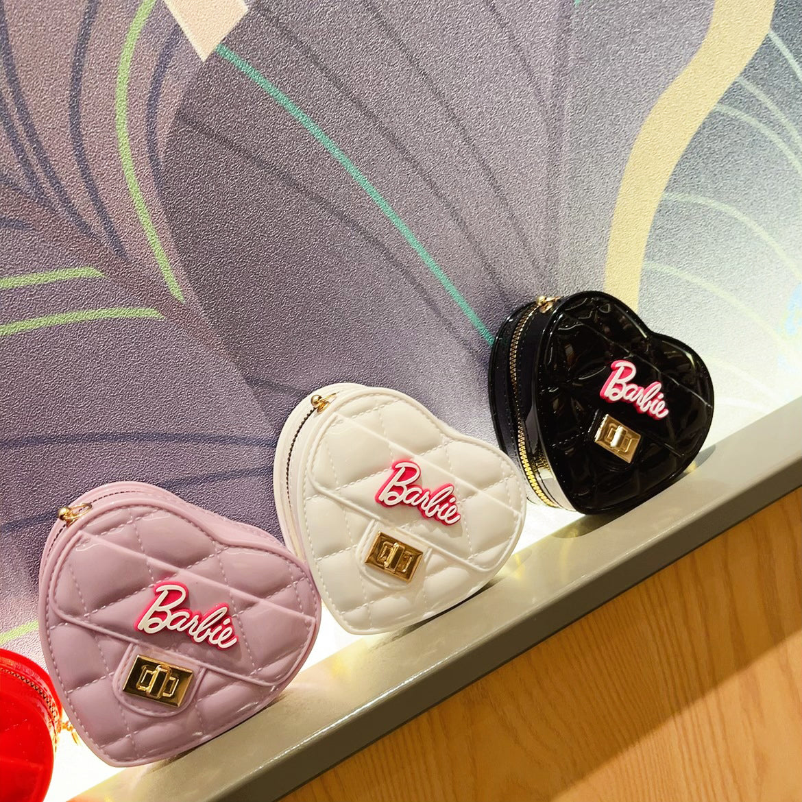 Luxury Crossbody Heart Mini White Bag