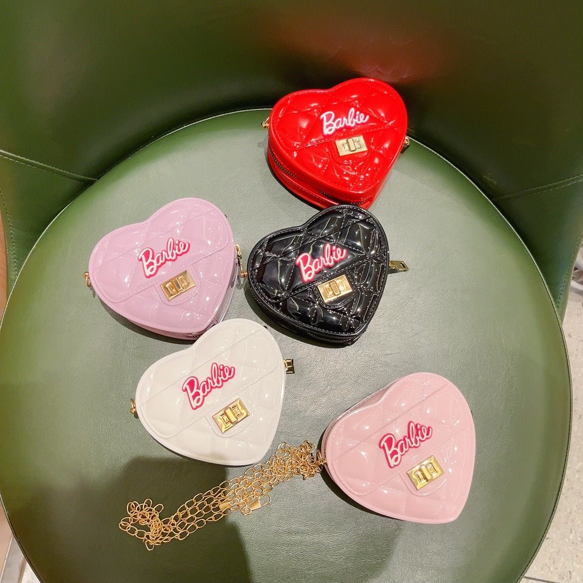 Luxury Crossbody Heart Mini Pink Bag