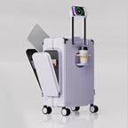 Three-Opening Multi-Functional Travel Purple Luggage