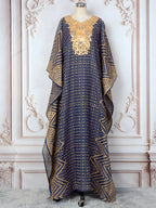 Embroidery Beaded Collar Flower Large Two-piece Jalabiya