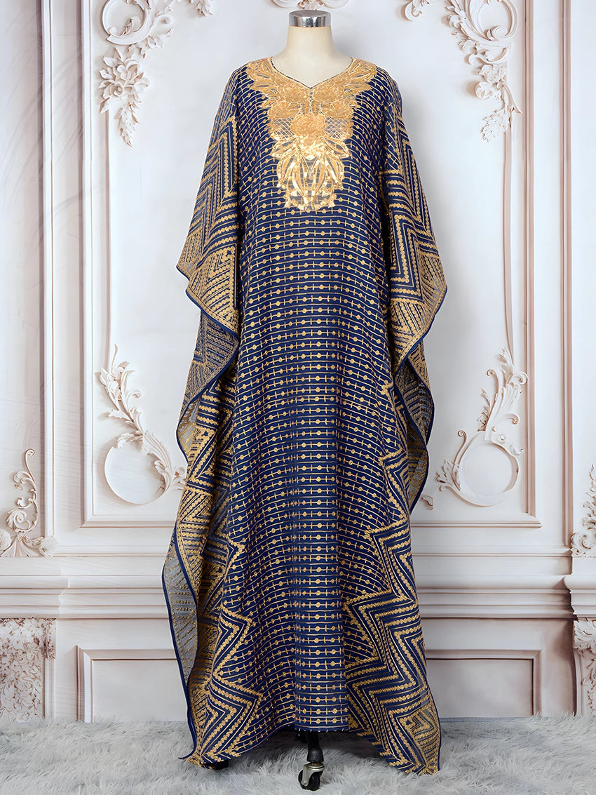 Embroidery Beaded Collar Flower Large Two-piece Jalabiya