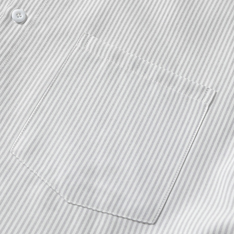 Windproof Gray Striped Shirt