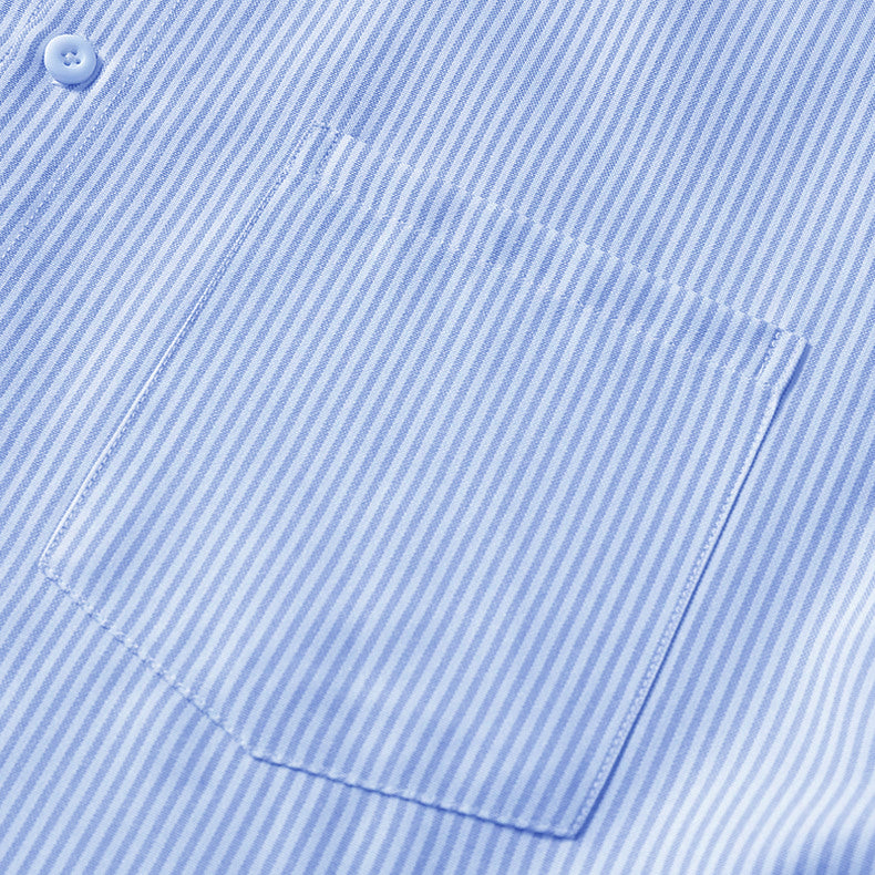 Windproof Moonlight Blue Striped Shirt