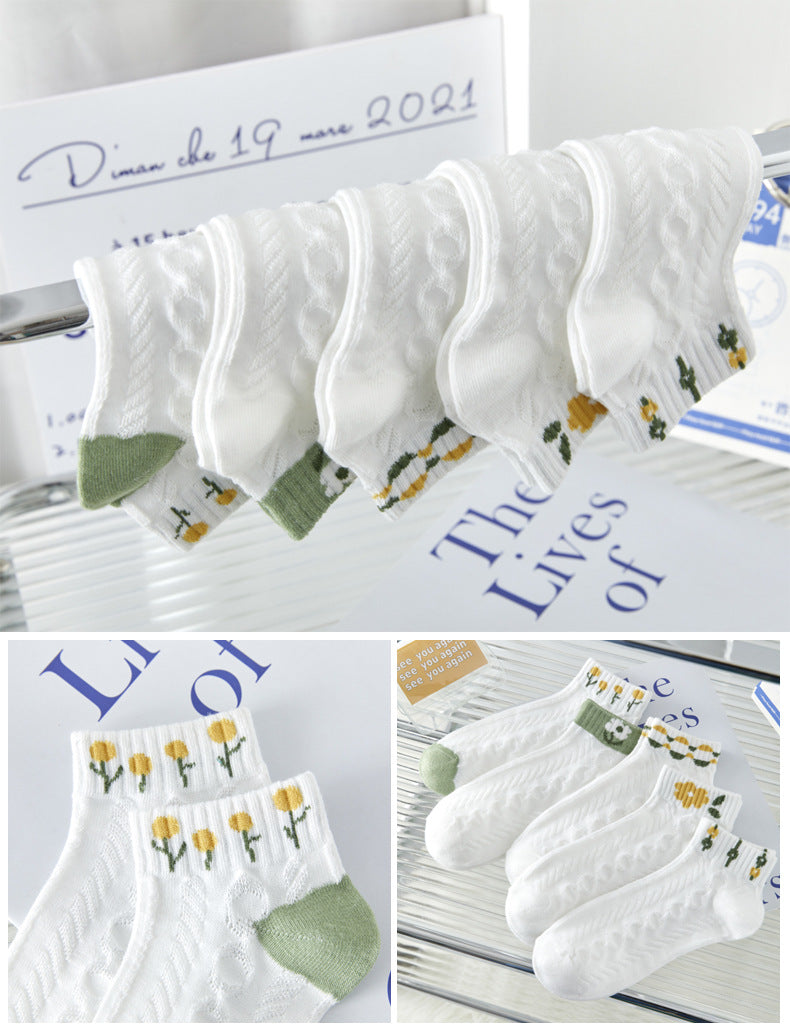 Breathable Mesh Boat Women Socks