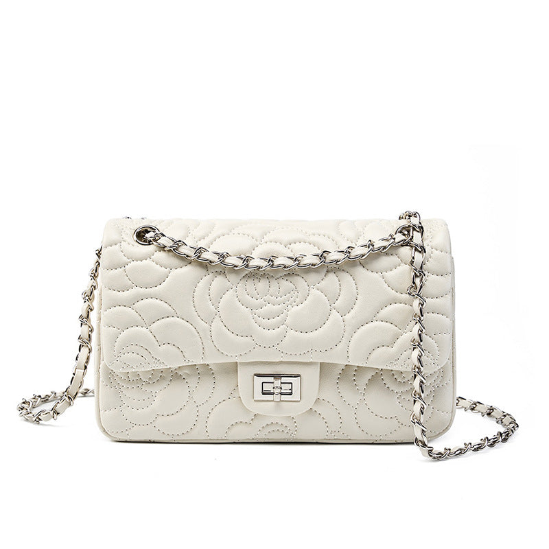 Genuine Leather White Crossbody Bag