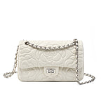 Genuine Leather White Crossbody Bag