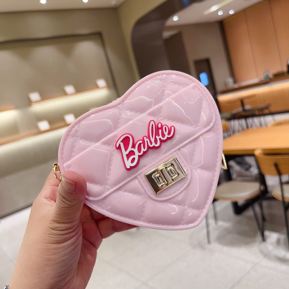 Luxury Crossbody Heart Mini Pink Bag