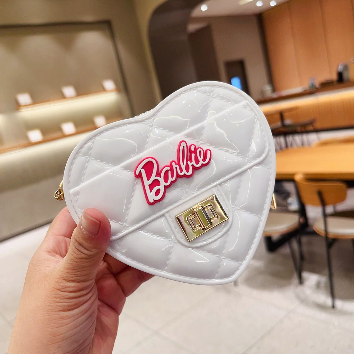 Luxury Girls Crossbody Heart Mini White Bag