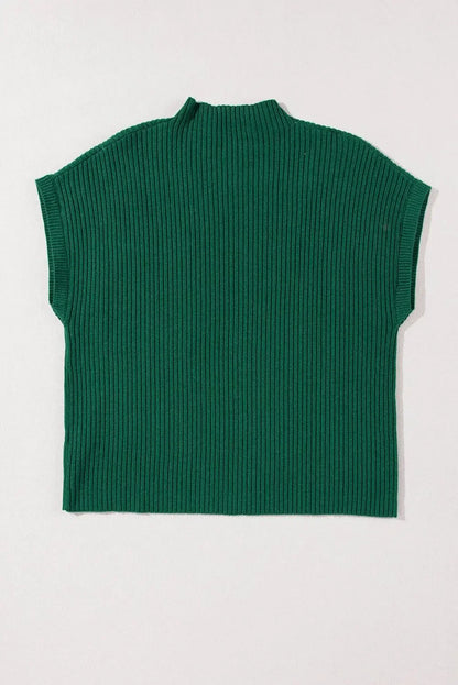 Oatmeal Patch Pocket Ribbed Knit Sweater - IVORYNN