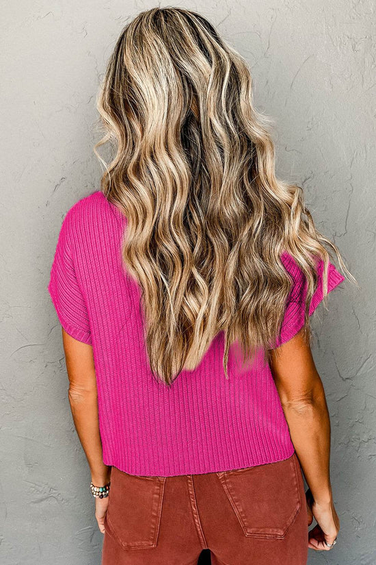 Oatmeal Patch Pocket Ribbed Knit Sweater - IVORYNN