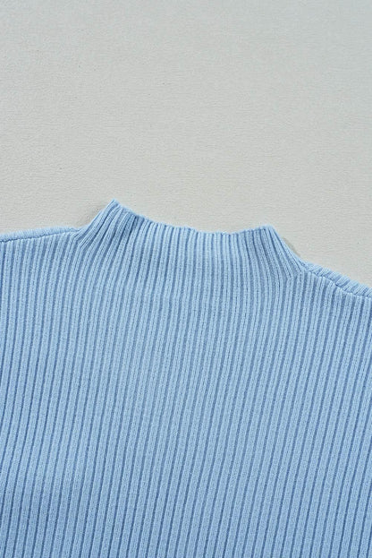 Oatmeal Patch Pocket Ribbed Knit Sweater - IVORYNN