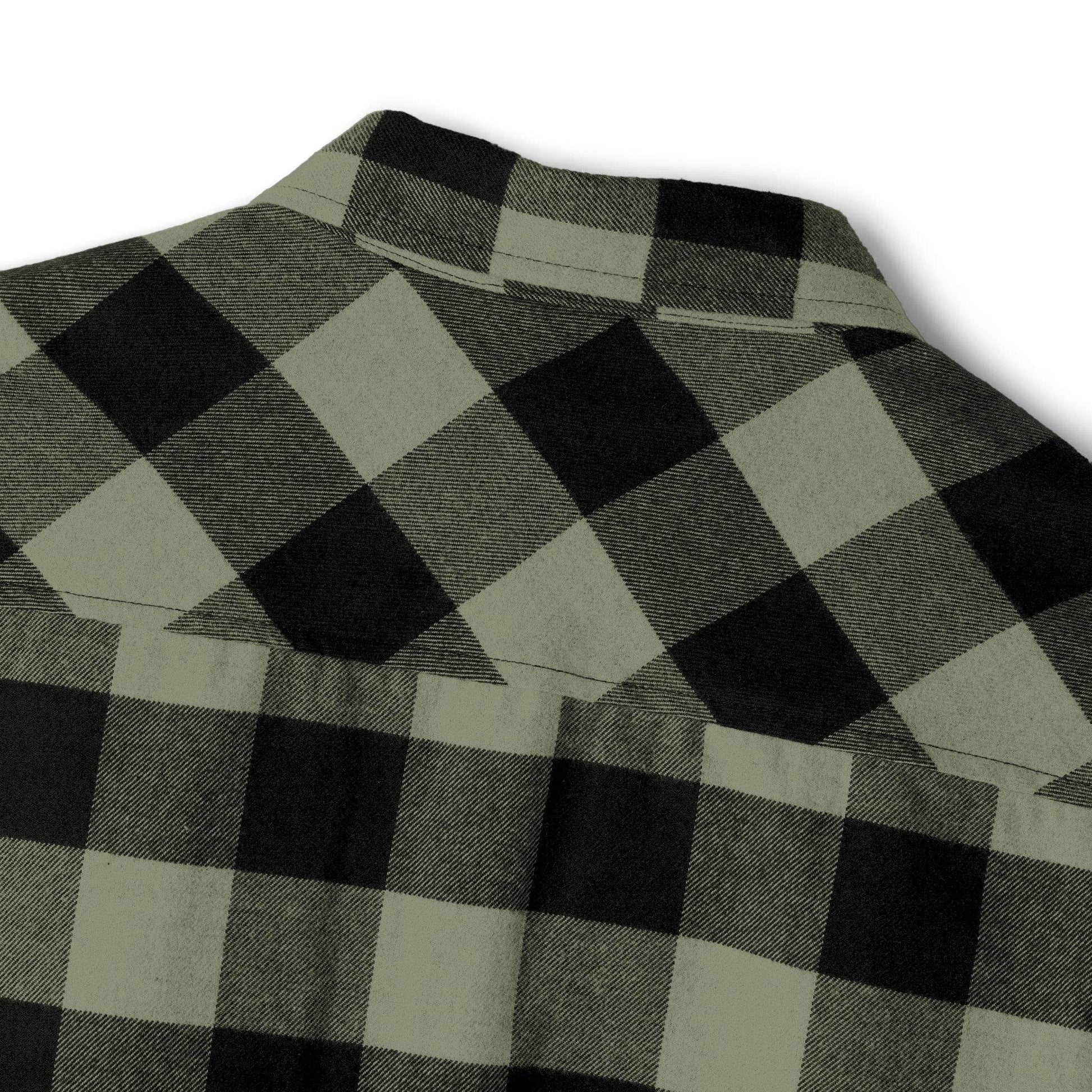 Olive Plaid Women Luxury Flannel Shirt - IVORYNN