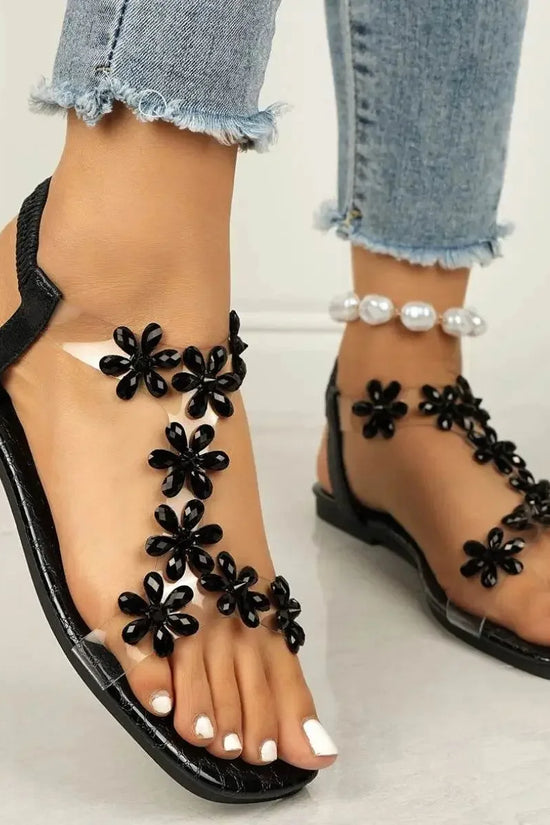 Open Toe Flats Sandals - IVORYNN