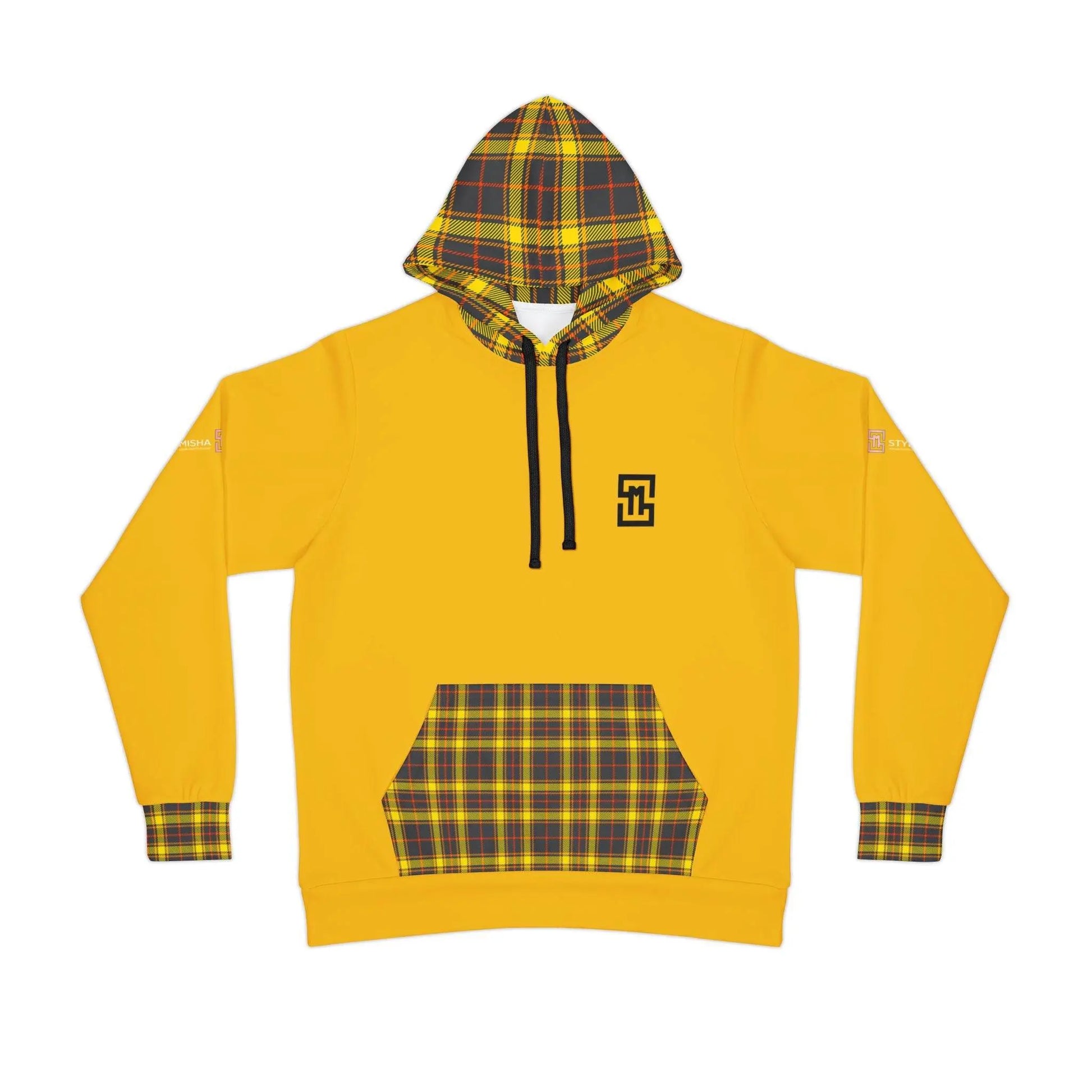 Orange Yellow Black Athletic Feldgrau Hoodie - IVORYNN
