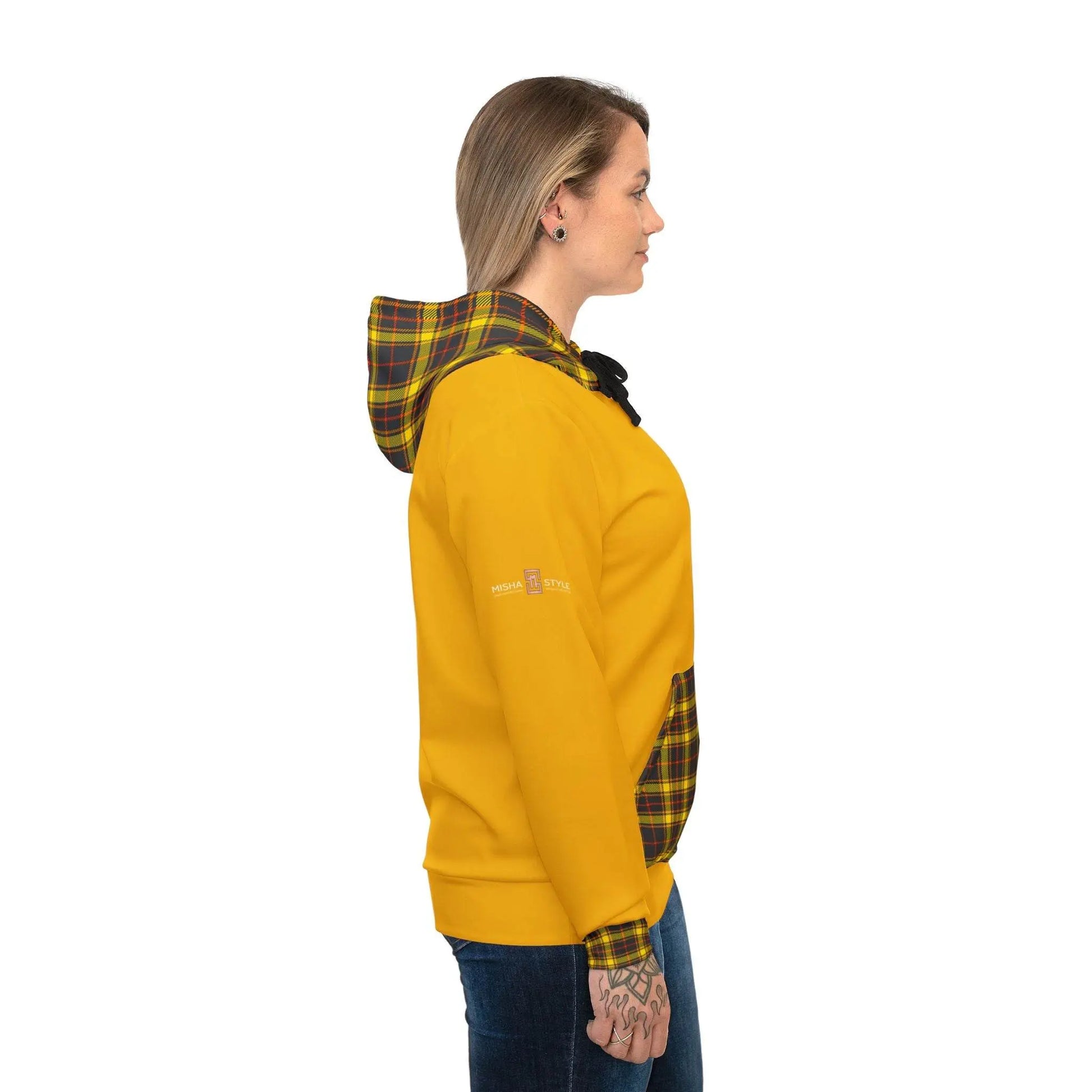 Orange Yellow Black Athletic Feldgrau Hoodie - IVORYNN