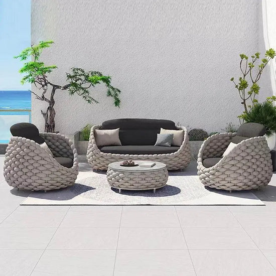 Outdoor Patio Lounge Sofa Coffee Table Set - IVORYNN