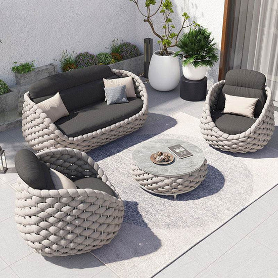 Outdoor Patio Lounge Sofa Coffee Table Set - IVORYNN